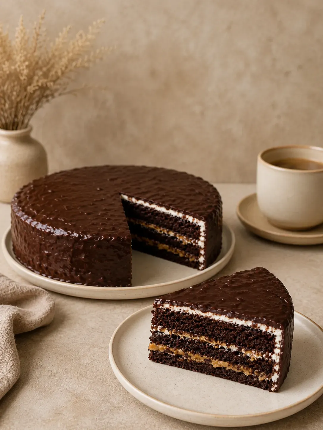 کیک شکلاتی لایه‌ای